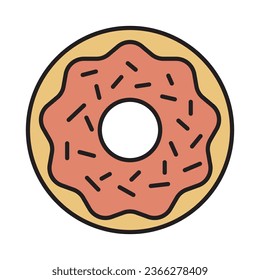 donut icon vector illustration logo design