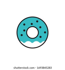 donut icon vector illustration modern style design. isolated on white background