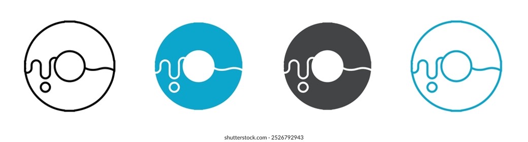 donut icon vector illustration set