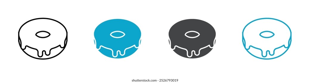 donut icon vector illustration set