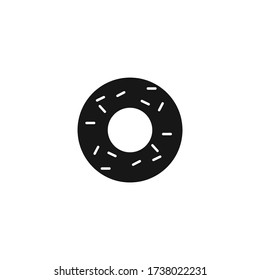 Donut-Symbol Vektorbild.Glazed donut mit einem Sprinkverfahren