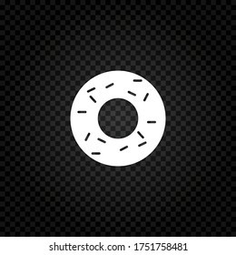 Donut icon vector illustration.Glazed donut with a sprinkle
