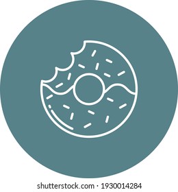 Donut icon vector image. Can also be used for food and drinks. Suitable for use on web apps, mobile apps and print media.
