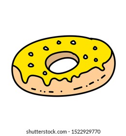 Donut icon vector isolated on white background. Donut glaze collection. Sweet sugar icing donuts. doughnut illustration