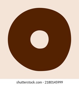 Vector de icono de donut aislado en rosa