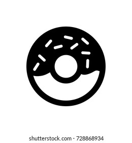 donut icon vector isolated on white background