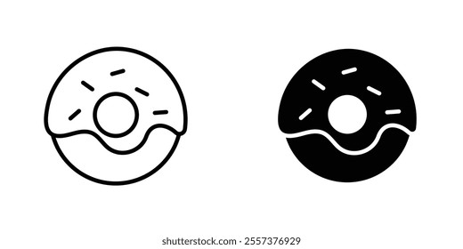 Donut Icon vector. liner and flat style icons set.