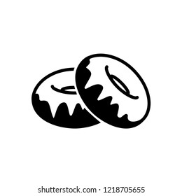 Donut Icon Vector Performed White Background. EPS 10.
