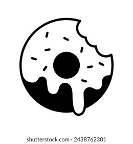 Donut icon vector stock illustration