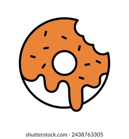 Donut icon vector stock illustration