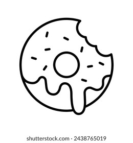 Donut icon vector stock illustration