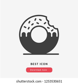 donut icon vector. Sweet symbol. Food icon vector.