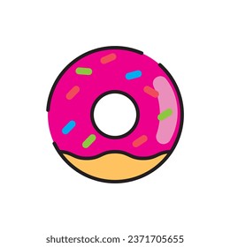 donut icon vector template illustration logo design