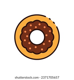 diseño del logotipo de la ilustración de la plantilla de vectores de iconos de donut