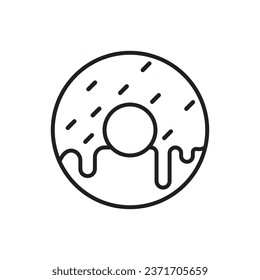 diseño del logotipo de la ilustración de la plantilla de vectores de iconos de donut
