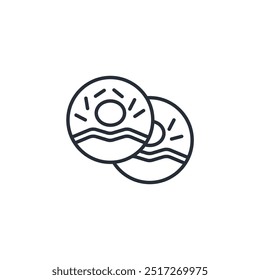Donut-Symbol. vector.Editable stroke.linear style Zeichen zur Verwendung Web-Design, logo.Symbol-Illustration.