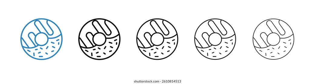 Donut icons collection vectors for web ui