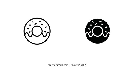 Donut icons set for apps and web ui designs. simple isolated graphics.