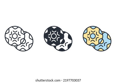 donut icons  symbol vector elements for infographic web