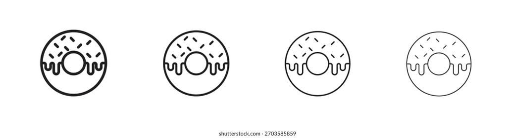 Donut icons symbol vector elements for infographic web