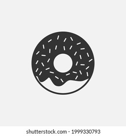 Donut icon.Vector illustration isolated on white background.Eps 10.