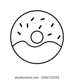 Donut ilustrado sobre un fondo