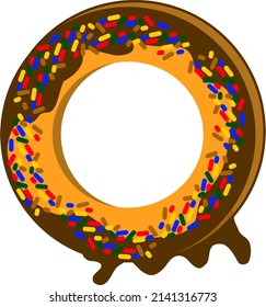 donut illustration, calorie and nutritious food icon.
