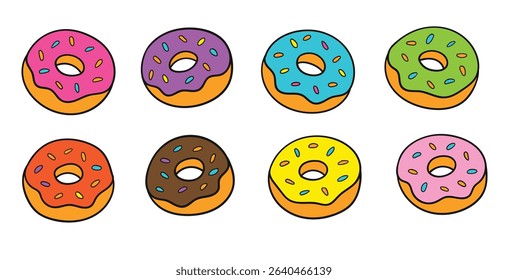 Donut illustration isolate is a vector file.