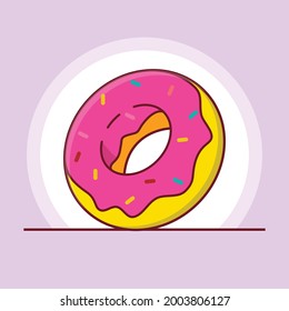 Donut illustration  logo icon design