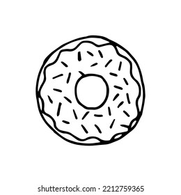 donut illustration on isolated white background