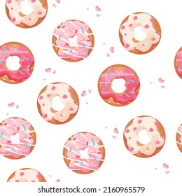 Donut Illustration Seamless Pattern Design