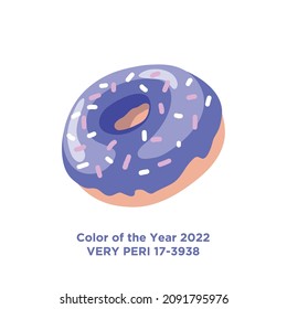 Donut illustration in a simple cartoon style.