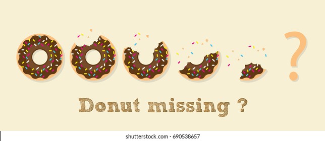 Donut Illustration Vector, Donut In Concept 