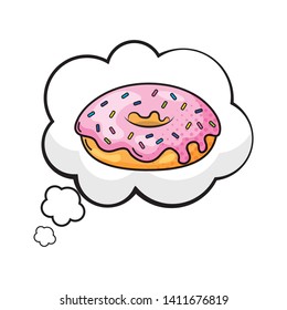 donut into a speech bubble