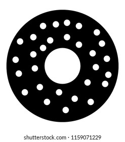 
Donut isolated icon on white background
