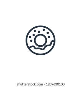  Donut isolated icon on white background, 400 coffee set, logo and sign