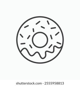 Donut isolated icon. vector illustration.