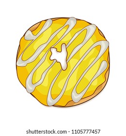 Donut isolated illustration on white background