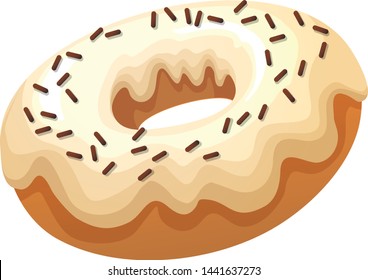 Donut isolated on white background. illustration vector