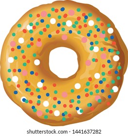 Donut isolated on white background. illustration vector
