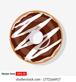 Donut isolated on white background. Donut vector illustration.