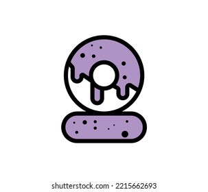 Donut isolated on white background. cute, colorful and bright Donuts. Simple modern design. Realistic vector illustration.
