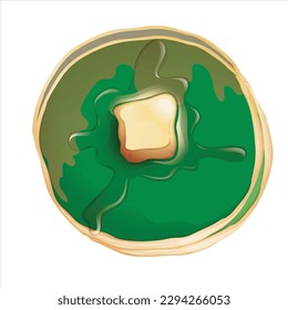 Donut isolated on a white background. Cute, colorful. Simple modern design. Realistic vector illustration.