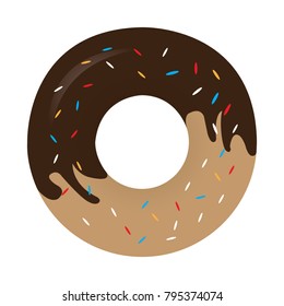 Donut isolated on a white background, vector illustration