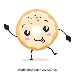 Donut Kawaii Mascot Cartoon Character Illustrations