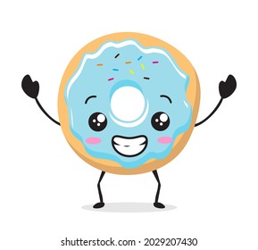 Donut Kawaii Mascot Cartoon Character Illustrations