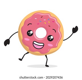 Donut Kawaii Mascot Cartoon Character Illustrations
