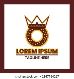 donut king logo, simple and modern unique design logo