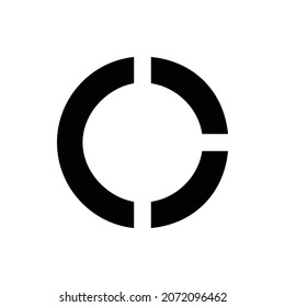 donut large Icon. Flat style design isolated on white background. Vector illustration