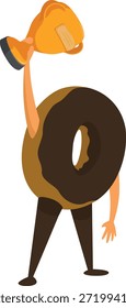 Rosca levantando um troféu de ouro